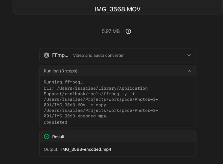 Reelbook workflow pipeline diagram